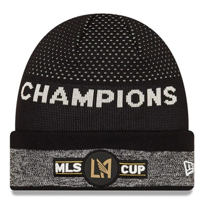 New Era Black Lafc 2022 Mls Cup Champions Locker Room Knit Hat