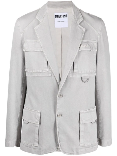 Moschino Military-style Cotton Safari Jacket In White