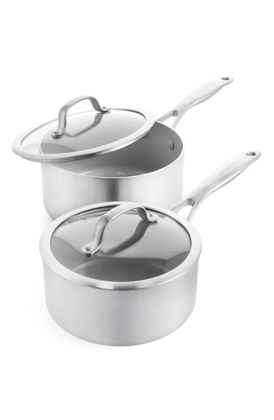 Greenpan Venice Pro 2-piece Saucepan Set In Grey