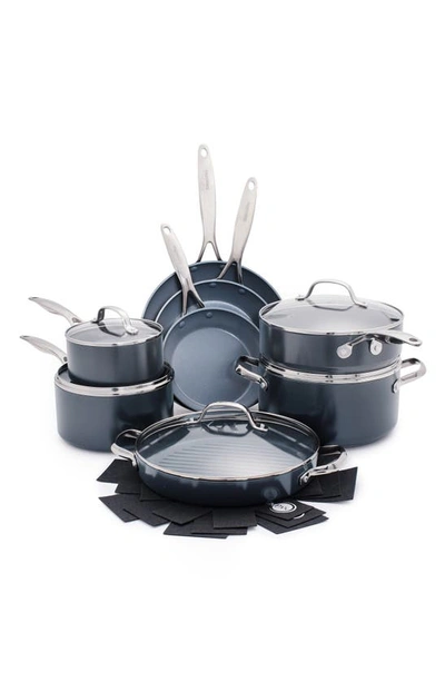 Greenpan Valencia Pro 16-piece Cookware Set In Black