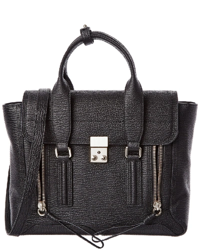 3.1 Phillip Lim Medium Pashli Leather Satchel In Black