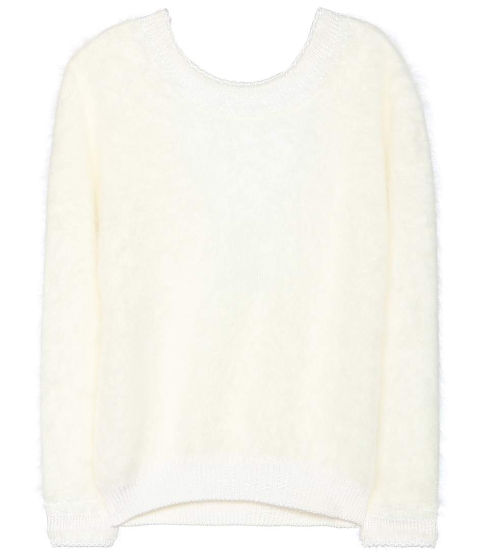 Tom Ford Angora And Silk-blend Sweater In White | ModeSens