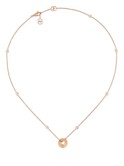 Gucci 18kt Rose Gold Icon Necklace In Pink Gold