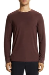 Theory Essential Anemone Long Sleeve T-shirt In Chocolate - Qb7