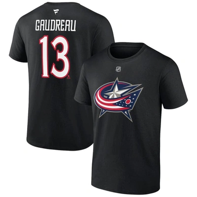 Fanatics Branded Johnny Gaudreau Black Columbus Blue Jackets Special Edition 2.0 Name & Number T-shi