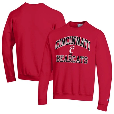 Champion Red Cincinnati Bearcats High Motor Pullover Sweatshirt