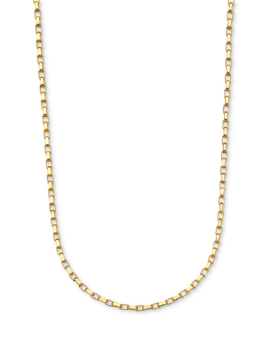 Macy's Elongated Box Link Chain Necklace Collection In 14k Gold In Yellow Gold