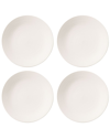 Lenox Bay Colors Solid 4 Piece Dinner Plate Set, Service For 4 In White