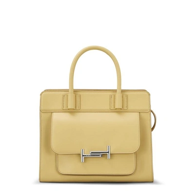 Tod's Double T Satchel Small In Yellow