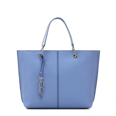 Tod's Joy Bag Medium In Light Blue/white
