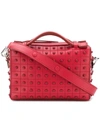 Tod's Mini Diodion Leather Box Bag In Red