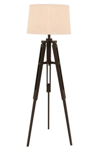 Sonoma Sage Home Black Wood Industrial Floor Lamp