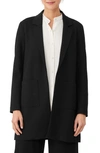 Eileen Fisher Notched-collar Open-front Blazer In Black