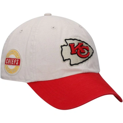 47 ' Cream/red Kansas City Chiefs Sidestep Clean Up Adjustable Hat