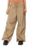 Edikted Rian Nylon Cargo Pants In Olive