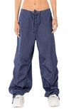Edikted Rian Nylon Cargo Pants In Navy