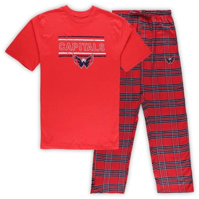 Profile Red Washington Capitals Big & Tall T-shirt & Pyjama Trousers Sleep Set