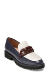 Cole Haan Geneva Chain Loafer In Navy