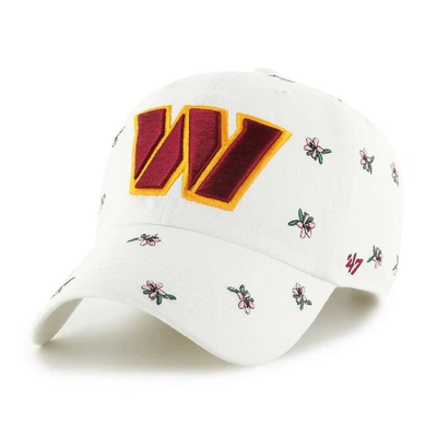 47 ' White Washington Commanders Confetti Clean Up Adjustable Hat