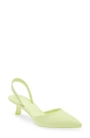 Open Edit Cammie Slingback Pump In Green Sharp