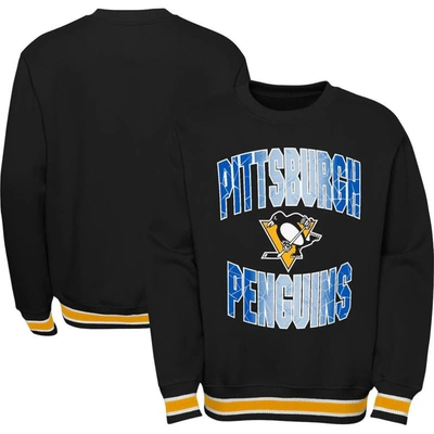 Outerstuff Kids' Youth Black Pittsburgh Penguins Classic Blueliner Pullover Sweatshirt