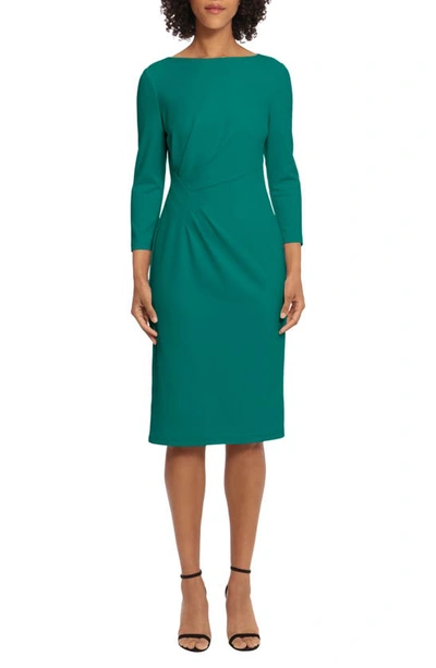 Maggy London Side Pleat Sheath Dress In Multi