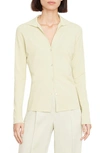 Vince Collared V-neck Cardigan In Cacti