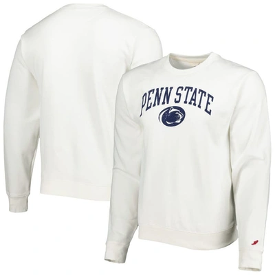 League Collegiate Wear White Penn State Nittany Lions 1965 Arch Essential Fleece Pullover Sweatshirt