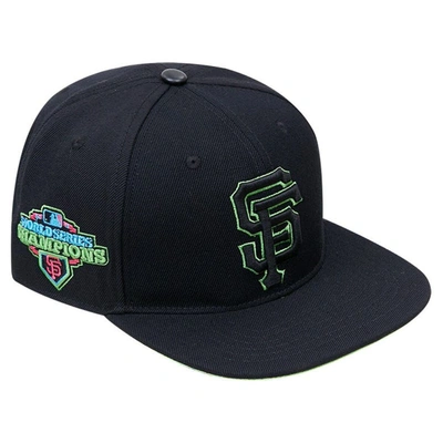 Pro Standard Black San Francisco Giants Cooperstown Collection Neon Prism Snapback Hat