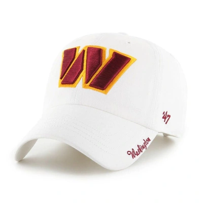 47 Brand '47 White Washington Commanders Miata Clean Up Adjustable Hat