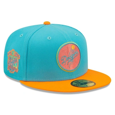 New Era Men's  Blue, Orange Los Angeles Dodgers Vice Highlighter 59fifty Fitted Hat In Blue,orange