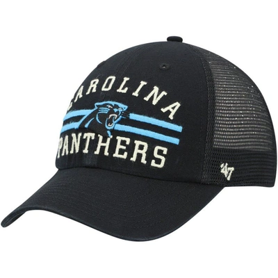 47 ' Black Carolina Panthers Highpoint Trucker Clean Up Snapback Hat