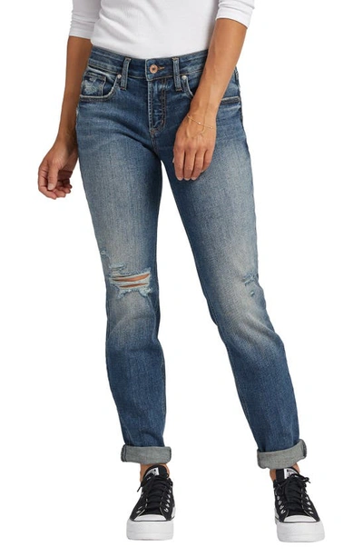 Silver Jeans Co. Slim Leg Boyfriend Jeans In Indigo