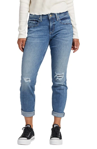 Silver Jeans Co. Slim Leg Boyfriend Jeans In Indigo