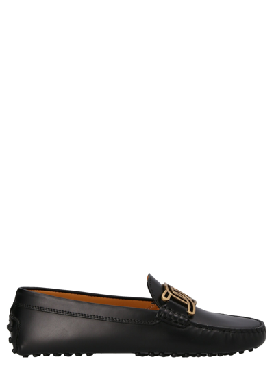 Tod's 10mm Gommini Leather Loafers In Black