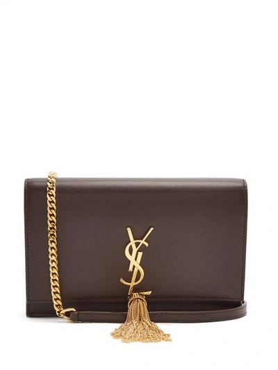 Saint Laurent Brown Kate Tassel Chain Wallet Bag