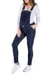 Cache Coeur Sharon Denim Maternity Overalls In Dark Blue