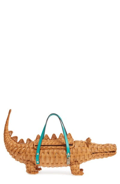 Kate Spade Swamped 3d Wicker Alligator Handbag - Brown In Natural Straw |  ModeSens