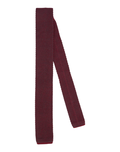 Brioni Man Ties & Bow Ties Burgundy Size - Silk, Wool In Red