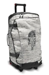 The North Face Rolling Thunder Wheeled Duffel Bag - White In Moonlight Ivory Scratch Print