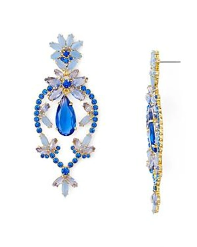 Kate Spade Floral Statement Drop Earrings In Blue Multi