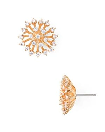 Kate Spade New York Crystal Starburst Stud Earrings In Clear/rose Gold