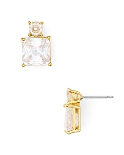 Kate Spade New York Gold-tone Square Crystal Drop Earrings