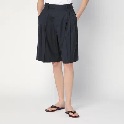 6397 Bermuda 3-pleat Asphalt Grey In Wool