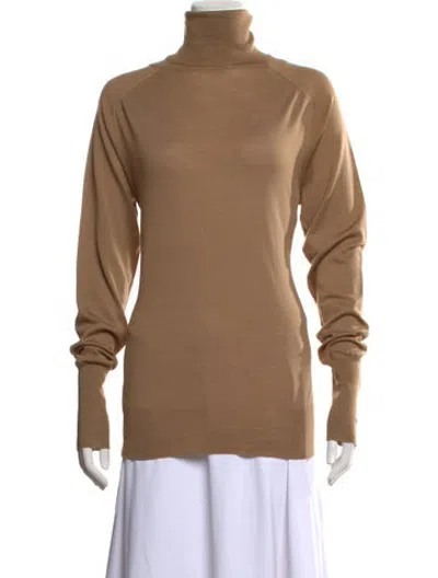 Pre-owned 6397 Merino Wool Turtleneck Sweater In Neutrals