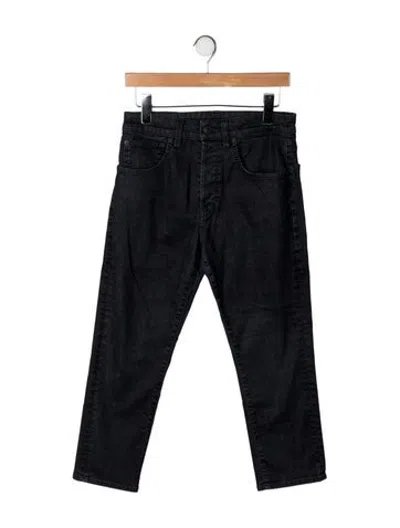 Pre-owned 6397 Mid-rise Straight Leg Jeans In Black