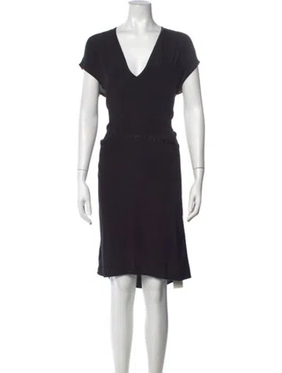 Pre-owned 6397 Silk Knee-length Dress In Blue