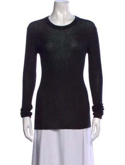 Pre-owned 6397 Wool Crew Neck Sweater In Black