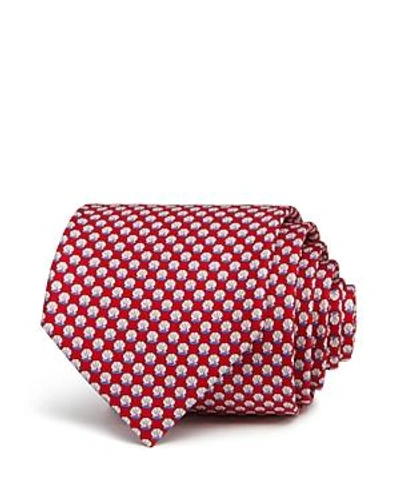 Ferragamo Seashells Classic Tie In Red