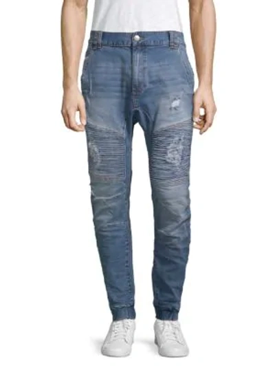 Nxp Destroyer Tapered Fit Jeans In Blue Trash